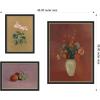 image:imageKate and Laurel Cyclamen Still Life with Fruit amp Bouquet in a Chinese Vase Odion Redo 3 Piece Framed Wall Art Print Set by Nostalgia Prints Belmont Black Traditional Flower Art for Wall Decor