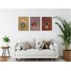 image:imageKate and Laurel Cyclamen Still Life with Fruit amp Bouquet in a Chinese Vase Odion Redon 3 Piece Framed Canvas Wall Art Set by Nostalgia Prints Sylvie Beaded Dark Gold Traditional Flower Art for