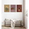 image:imageKate and Laurel Cyclamen Still Life with Fruit amp Bouquet in a Chinese Vase Odion Redon 3 Piece Framed Canvas Wall Art Set by Nostalgia Prints Sylvie Beaded Dark Gold Traditional Flower Art for
