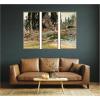 image:imageKate and Laurel Cypress Trees at San Vigilio Lake Garda John Singer Sargent 3 Piece Framed Canvas Wall Art Set by Nostalgia Prints Sylvie Beaded Dark Gold Modern Contemporary Landscape Art for Wall