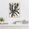 image:imageKate and Laurel Dark Floral Framed Canvas Wall Art by Alicia Bock 18 x 24 Sylvie Bright Gold Black amp White Abstract Art for Wall Decor Living Room Bedroom