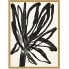 image:imageKate and Laurel Dark Floral Framed Canvas Wall Art by Alicia Bock 18 x 24 Sylvie Bright Gold Black amp White Abstract Art for Wall Decor Living Room Bedroom