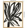 image:imageKate and Laurel Dark Floral Framed Canvas Wall Art by Alicia Bock 18 x 24 Sylvie Bright Gold Black amp White Abstract Art for Wall Decor Living Room Bedroom