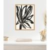 image:imageKate and Laurel Dark Floral Framed Canvas Wall Art by Alicia Bock 18 x 24 Sylvie Bright Gold Black amp White Abstract Art for Wall Decor Living Room Bedroom