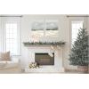 image:imageKate and Laurel December Mist  2 Piece Framed Canvas Wall Art Set by Mackenzie Nelson Sylvie Beaded White Modern Contemporary Landscape Art for Wall Decor