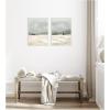 image:imageKate and Laurel December Mist  2 Piece Framed Canvas Wall Art Set by Mackenzie Nelson Sylvie Beaded White Modern Contemporary Landscape Art for Wall Decor