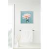 image:imageKate and Laurel Delicate Daisy 1 Teal Framed Canvas Wall Art by The Creative Bunch Studio 16 x 16 Sylvie Beaded White Modern Abstract Flowers Art for Wall Decor Living Room Bedroom