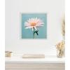 image:imageKate and Laurel Delicate Daisy 1 Teal Framed Canvas Wall Art by The Creative Bunch Studio 16 x 16 Sylvie Beaded White Modern Abstract Flowers Art for Wall Decor Living Room Bedroom