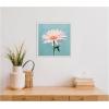 image:imageKate and Laurel Delicate Daisy 1 Teal Framed Canvas Wall Art by The Creative Bunch Studio 16 x 16 Sylvie Beaded White Modern Abstract Flowers Art for Wall Decor Living Room Bedroom