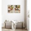 image:imageKate and Laurel Earthen Botanicals 2 Piece Framed Canvas Wall Art Set by Nikita Jariwala Sylvie Walnut Modern Contemporary Abstract Art for Wall Decor