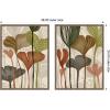 image:imageKate and Laurel Earthen Botanicals 2 Piece Framed Canvas Wall Art Set by Nikita Jariwala Sylvie Walnut Modern Contemporary Abstract Art for Wall Decor