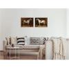image:imageKate and Laurel Emil Volkers White Horses 2 Piece Framed Canvas Wall Art Set by Nostalgia Prints Sylvie Walnut Traditional Animal Art for Wall Decor