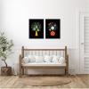 image:imageKate and Laurel Floral Yellow and Red Vases Set of 2 18x24 Framed Canvas Wall Art Set by Amber Leaders Sylvie Beaded Black Traditional Abstract Flowers Flowers Still Life Art for Wall Dcor