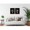 image:imageKate and Laurel Floral Yellow and Red Vases Set of 2 18x24 Framed Canvas Wall Art Set by Amber Leaders Sylvie Beaded Black Traditional Abstract Flowers Flowers Still Life Art for Wall Dcor