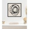 image:imageKate and Laurel Flowing Circle Abstract Framed Canvas Wall Art by The Creative Bunch Studio 22 x 22 Sylvie Black Modern Abstract Art for Wall Decor Living Room BedroomBlack