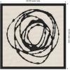 image:imageKate and Laurel Flowing Circle Abstract Framed Canvas Wall Art by The Creative Bunch Studio 22 x 22 Sylvie Black Modern Abstract Art for Wall Decor Living Room BedroomBlack