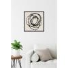image:imageKate and Laurel Flowing Circle Abstract Framed Canvas Wall Art by The Creative Bunch Studio 22 x 22 Sylvie Black Modern Abstract Art for Wall Decor Living Room BedroomBlack