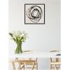image:imageKate and Laurel Flowing Circle Abstract Framed Canvas Wall Art by The Creative Bunch Studio 22 x 22 Sylvie Black Modern Abstract Art for Wall Decor Living Room BedroomBlack
