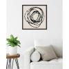 image:imageKate and Laurel Flowing Circle Abstract Framed Canvas Wall Art by The Creative Bunch Studio 22 x 22 Sylvie Black Modern Abstract Art for Wall Decor Living Room BedroomBlack