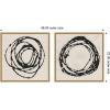 image:imageKate and Laurel Flowing Circle Abstracts  2 Piece Framed Canvas Wall Art Set by The Creative Bunch Studio Sylvie Natural Modern Contemporary Abstract Art for Wall Decor