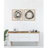 image:imageKate and Laurel Flowing Circle Abstracts  2 Piece Framed Canvas Wall Art Set by The Creative Bunch Studio Sylvie Natural Modern Contemporary Abstract Art for Wall Decor
