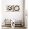 image:imageKate and Laurel Flowing Circle Abstracts  2 Piece Framed Canvas Wall Art Set by The Creative Bunch Studio Sylvie Natural Modern Contemporary Abstract Art for Wall Decor