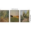 image:imageKate and Laurel Forest Interior Evening 1910 and Parklandschaft 3 Piece Framed Canvas Wall Art Set by Nostalgia Prints Sylvie Walnut Traditional Landscape Art for Wall Decor