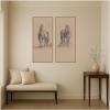 image:imageKate and Laurel Forty Three Studies of Horses and Riders 2 Piece Framed Canvas Wall Art Set by Nostalgia Prints Sylvie Dark Gold Rustic Farmhouse Animal Art for Wall Decor