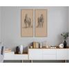 image:imageKate and Laurel Forty Three Studies of Horses and Riders 2 Piece Framed Canvas Wall Art Set by Nostalgia Prints Sylvie Dark Gold Rustic Farmhouse Animal Art for Wall Decor