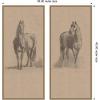 image:imageKate and Laurel Forty Three Studies of Horses and Riders 2 Piece Framed Canvas Wall Art Set by Nostalgia Prints Sylvie Dark Gold Rustic Farmhouse Animal Art for Wall Decor
