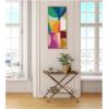 image:imageKate and Laurel Framed Canvas Wall Art Print Abstract 01 Panel 1 by Rachel Lee 18 x 40 Sylvie Natural Frame Modern Contemporary Abstract Art for Wall DecorSylvie Natural