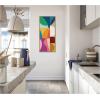 image:imageKate and Laurel Framed Canvas Wall Art Print Abstract 01 Panel 1 by Rachel Lee 18 x 40 Sylvie Natural Frame Modern Contemporary Abstract Art for Wall DecorSylvie Natural