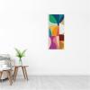 image:imageKate and Laurel Framed Canvas Wall Art Print Abstract 01 Panel 1 by Rachel Lee 18 x 40 Sylvie Natural Frame Modern Contemporary Abstract Art for Wall DecorSylvie White