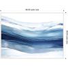 image:imageKate and Laurel Framed Canvas Wall Art Print Abstract Linear Blues by The Creative Bunch Studio 38 x 28 Sylvie White Frame Modern Contemporary Abstract Art for Wall Decor