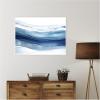 image:imageKate and Laurel Framed Canvas Wall Art Print Abstract Linear Blues by The Creative Bunch Studio 38 x 28 Sylvie White Frame Modern Contemporary Abstract Art for Wall Decor