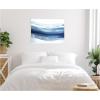image:imageKate and Laurel Framed Canvas Wall Art Print Abstract Linear Blues by The Creative Bunch Studio 38 x 28 Sylvie White Frame Modern Contemporary Abstract Art for Wall Decor