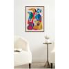 image:imageKate and Laurel Framed Canvas Wall Art Print Abstract Retro Modern Dogs 02 by Rachel Lee 18 x 24 Sylvie Walnut Frame Modern Contemporary Abstract Art for Wall Decor