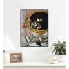 image:imageKate and Laurel Framed Canvas Wall Art Print Anemones au miroir noir 1919 Henti Matisse by Nostalgia Prints 18 x 24 Sylvie Beaded Black Frame Traditional Still Life Art for Wall Decor