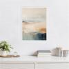 image:imageKate and Laurel Framed Canvas Wall Art Print Blue Beach Ocean Coastal Abstract 3 by The Creative Bunch Studio 18 x 24 Sylvie White Frame Coastal Abstract Art for Wall Decor