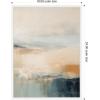 image:imageKate and Laurel Framed Canvas Wall Art Print Blue Beach Ocean Coastal Abstract 3 by The Creative Bunch Studio 18 x 24 Sylvie White Frame Coastal Abstract Art for Wall Decor