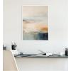 image:imageKate and Laurel Framed Canvas Wall Art Print Blue Beach Ocean Coastal Abstract 3 by The Creative Bunch Studio 18 x 24 Sylvie White Frame Coastal Abstract Art for Wall Decor