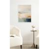 image:imageKate and Laurel Framed Canvas Wall Art Print Blue Beach Ocean Coastal Abstract 3 by The Creative Bunch Studio 18 x 24 Sylvie White Frame Coastal Abstract Art for Wall Decor