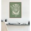 image:imageKate and Laurel Framed Canvas Wall Art Print Bungalow Charm Green by Vicky Yorke 18 x 24 Sylvie Beaded Dark Gold Frame Rustic Farmhouse Abstract Art for Wall Decor