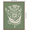 image:imageKate and Laurel Framed Canvas Wall Art Print Bungalow Charm Green by Vicky Yorke 18 x 24 Sylvie Beaded Dark Gold Frame Rustic Farmhouse Abstract Art for Wall Decor
