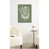 image:imageKate and Laurel Framed Canvas Wall Art Print Bungalow Charm Green by Vicky Yorke 18 x 24 Sylvie Beaded Dark Gold Frame Rustic Farmhouse Abstract Art for Wall Decor