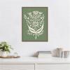 image:imageKate and Laurel Framed Canvas Wall Art Print Bungalow Charm Green by Vicky Yorke 18 x 24 Sylvie Beaded Dark Gold Frame Rustic Farmhouse Abstract Art for Wall Decor