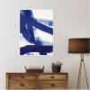 image:imageKate and Laurel Framed Canvas Wall Art Print Cobalt Mark No 1 by Amy Lighthall 28 x 38 Sylvie White Frame Modern Contemporary Abstract Art for Wall Decor