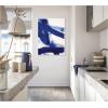 image:imageKate and Laurel Framed Canvas Wall Art Print Cobalt Mark No 1 by Amy Lighthall 28 x 38 Sylvie White Frame Modern Contemporary Abstract Art for Wall Decor