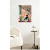 image:imageKate and Laurel Framed Canvas Wall Art Print Cocktail Cat by Rachel Lee 3 Birdies Studio 18 x 24 Sylvie White Frame Whimsical Abstract Art for Wall Decor