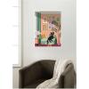 image:imageKate and Laurel Framed Canvas Wall Art Print Cocktail Cat by Rachel Lee 3 Birdies Studio 18 x 24 Sylvie White Frame Whimsical Abstract Art for Wall Decor